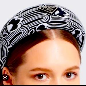 Prada brand new Jacquard knit headband